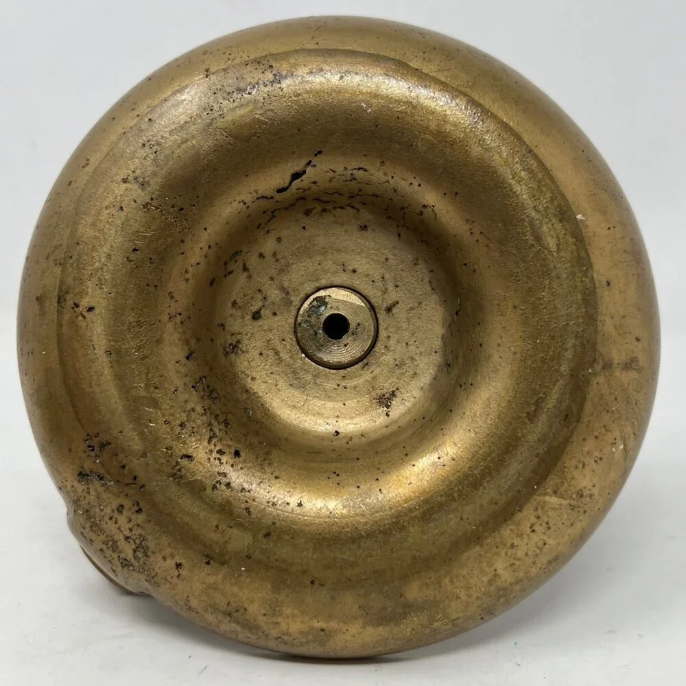 Vintage Brass Chamber Candlesticks Candle Holder Pair 6.5” Rustic Heavy Handmade